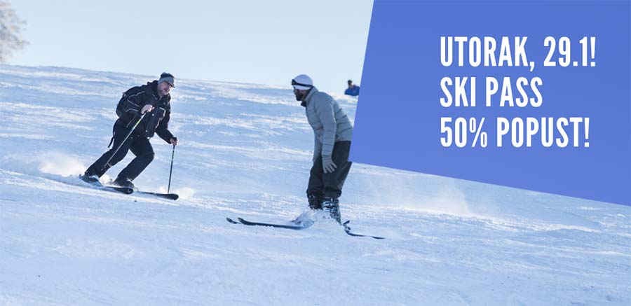 Sutra 50% popusta za dnevni ski pass na stazi Crni vrh